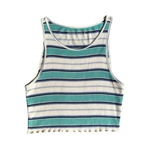 Soft & stretchy AE striped crop top
